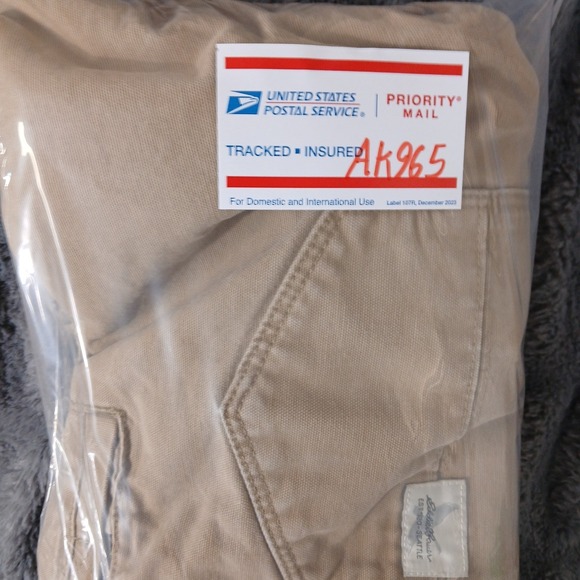 Eddie Bauer Mens Relaxed Fit Carpenter Pants Tan Size 35x32 Workwear - Picture 14 of 14